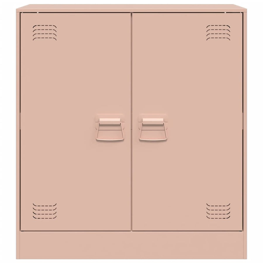Dressoir 67x39x73 cm staal roze