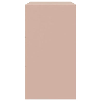 Dressoir 67x39x73 cm staal roze
