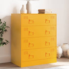 Sideboard 67x39x83 cm steel mustard yellow
