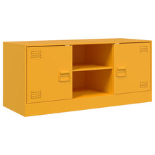 Tv-meubel 99x39x44 cm staal mosterdgeel