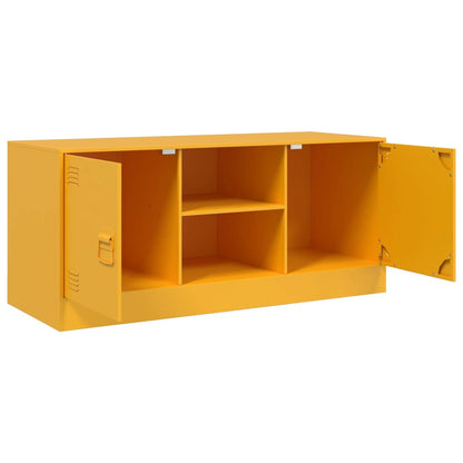 Tv-meubel 99x39x44 cm staal mosterdgeel