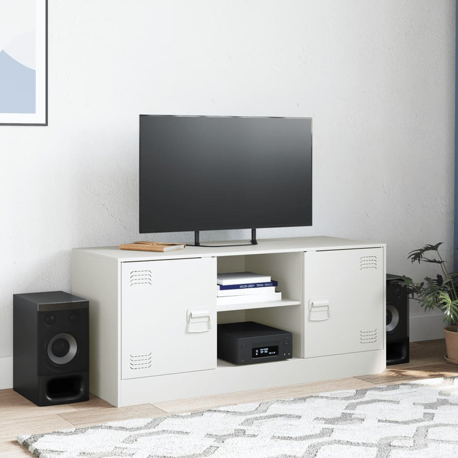 Tv-meubel 99x39x44 cm staal wit