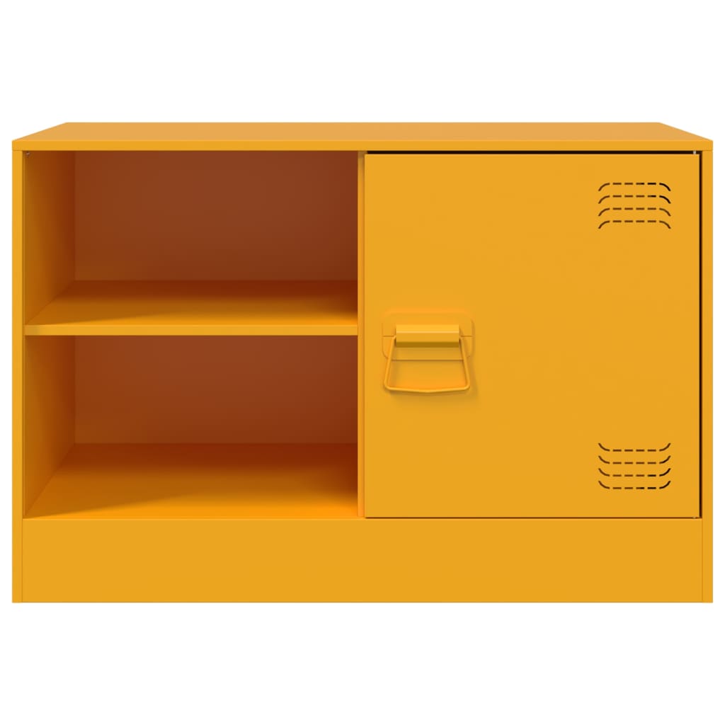 Tv-meubel 67x39x44 cm staal mosterdgeel