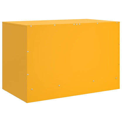 Tv-meubel 67x39x44 cm staal mosterdgeel