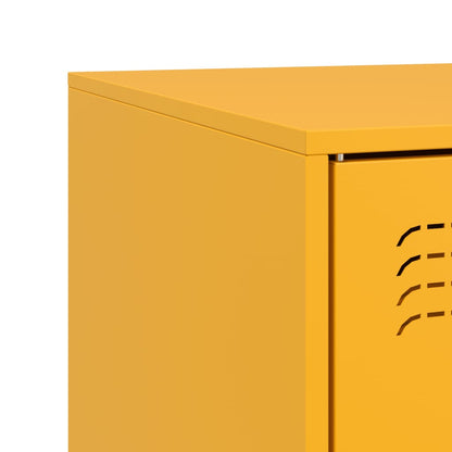 Tv-meubel 67x39x44 cm staal mosterdgeel