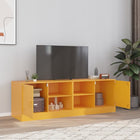 TV stands 2 pcs 67x39x44 cm steel mustard yellow
