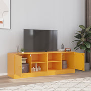 TV stands 2 pcs 67x39x44 cm steel mustard yellow