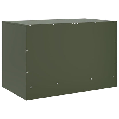 Tv-meubel 67x39x44 cm staal olijfgroen