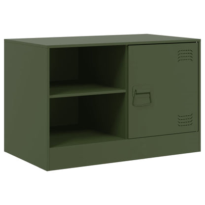 Nachtkastjes 2 st 67x39x44 cm staal olijfgroen