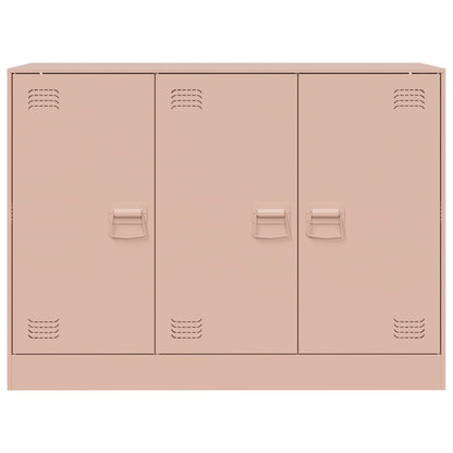 Dressoir 99x39x73 cm staal roze