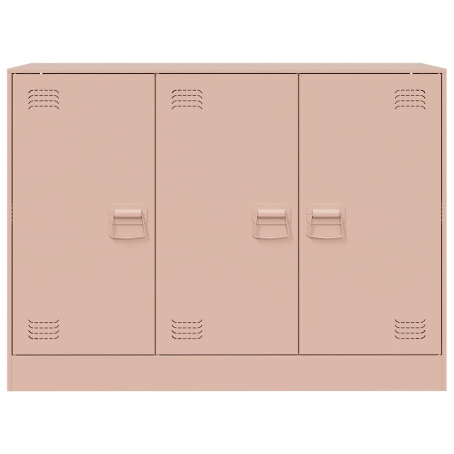 Dressoir 99x39x73 cm staal roze