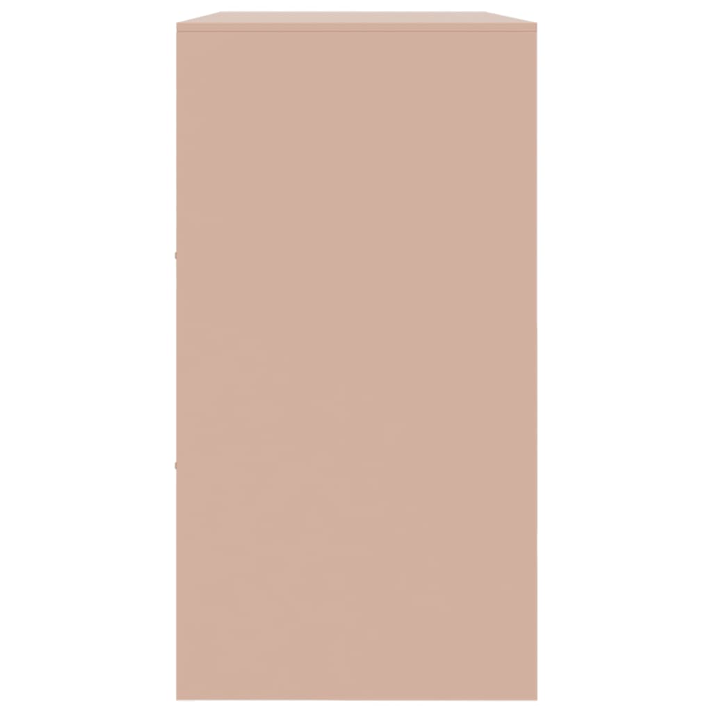 Dressoir 99x39x73 cm staal roze