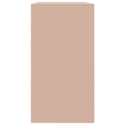 Dressoir 99x39x73 cm staal roze