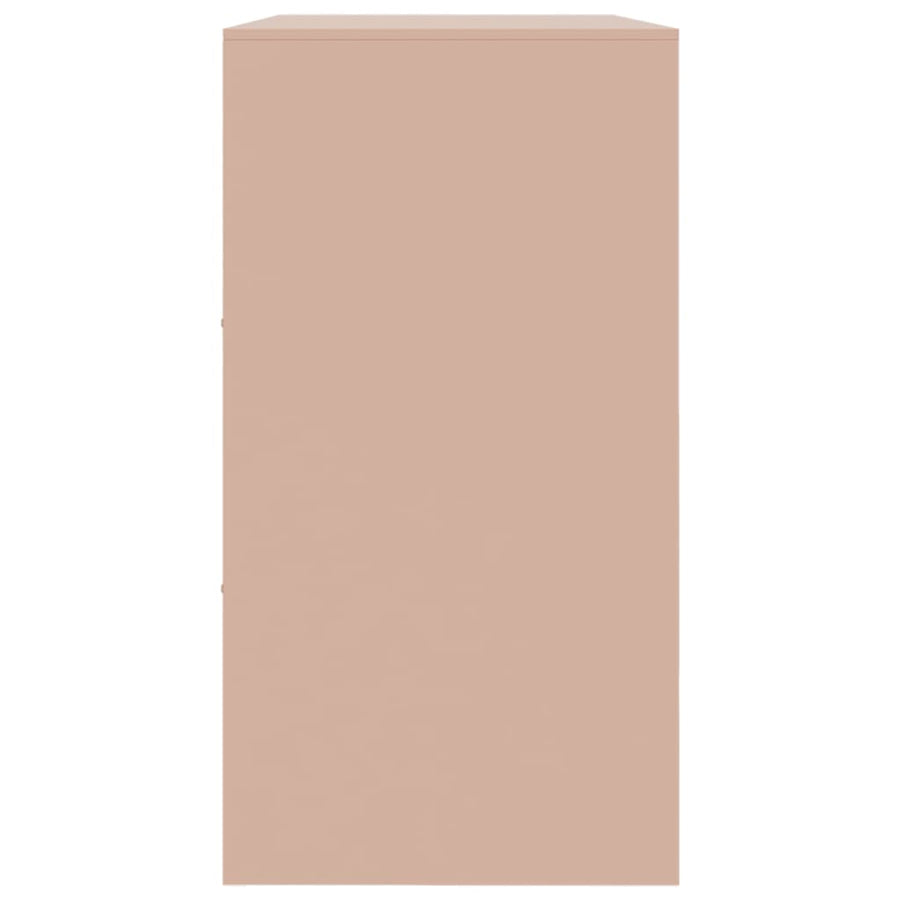 Dressoir 99x39x73 cm staal roze