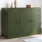 Dressoir 99x39x73 cm staal olijfgroen