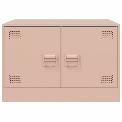 Salontafel 67x50x44 cm staal roze