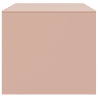 Salontafel 67x50x44 cm staal roze