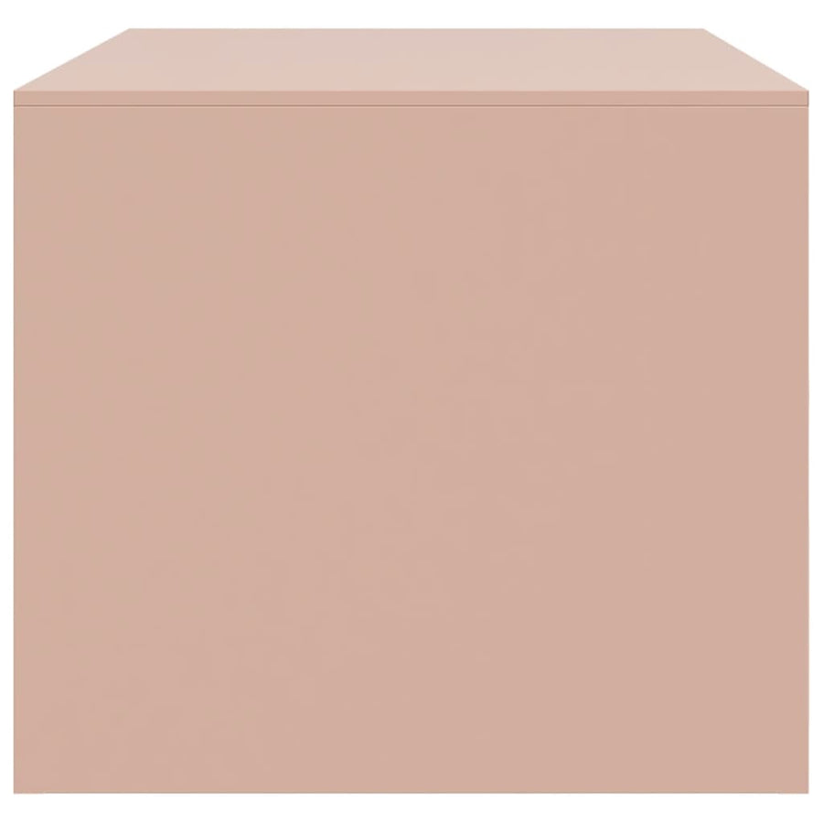 Salontafel 67x50x44 cm staal roze