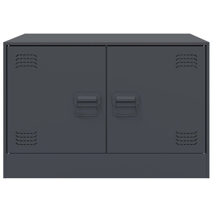 Salontafel 67x50x44 cm staal antracietkleurig