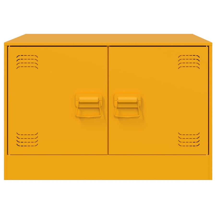 Salontafel 67x50x44 cm staal geel