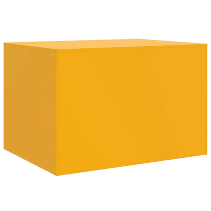 Salontafel 67x50x44 cm staal geel