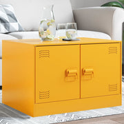 Coffee table 67x50x44 cm steel yellow