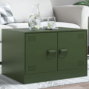Coffee table 67x50x44 cm steel olive green