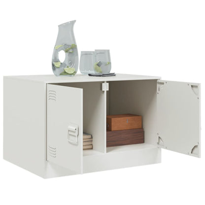 Salontafel 67x50x44 cm staal wit