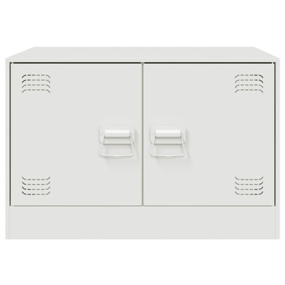 Salontafel 67x50x44 cm staal wit