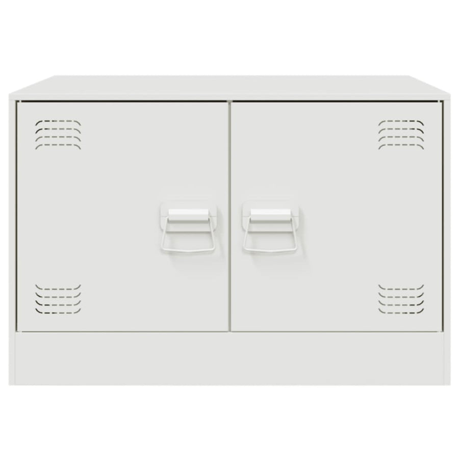 Salontafel 67x50x44 cm staal wit