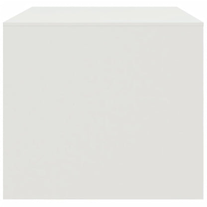 Salontafel 67x50x44 cm staal wit