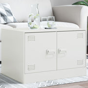 Coffee table 67x50x44 cm steel white