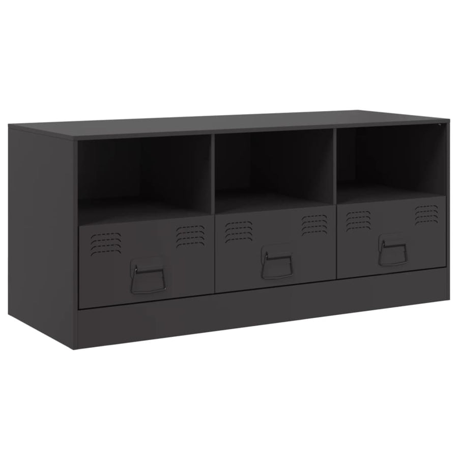 Tv-meubel 99x39x44 cm staal zwart