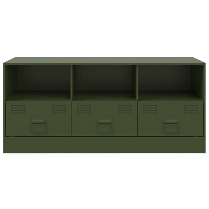 Tv-meubel 99x39x44 cm staal olijfgroen