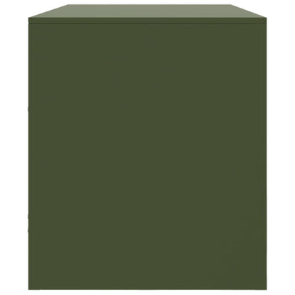 Tv-meubel 99x39x44 cm staal olijfgroen