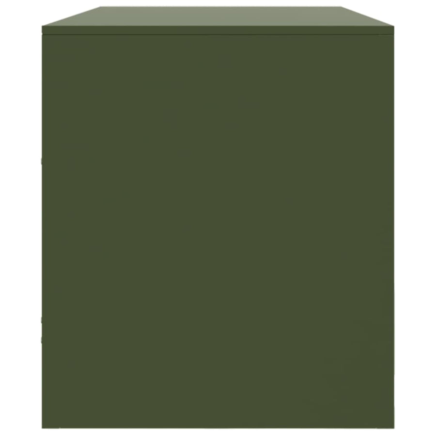 Tv-meubel 99x39x44 cm staal olijfgroen