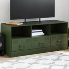 TV cabinet 99x39x44 cm steel olive green