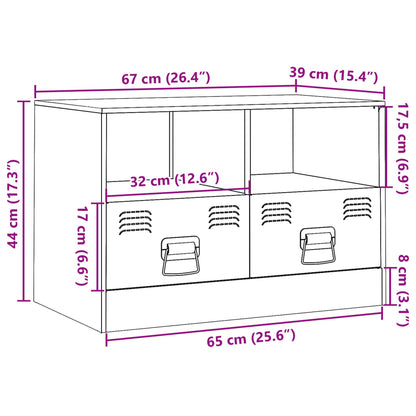Tv-meubel 67x39x44 cm staal zwart