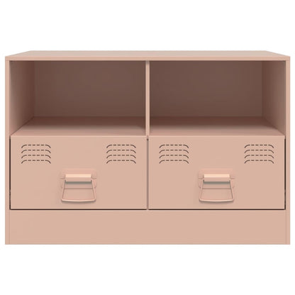 Tv-meubelen 2 st 67x39x44 cm staal roze