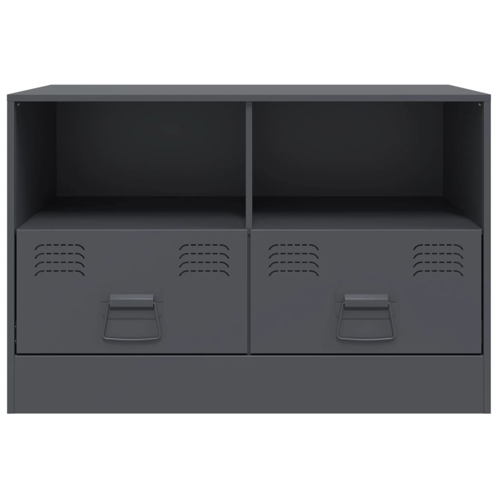 Tv-meubelen 2 st 67x39x44 cm staal antracietkleurig