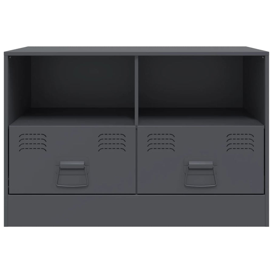 Tv-meubelen 2 st 67x39x44 cm staal antracietkleurig