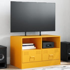 TV unit 67x39x44 cm steel mustard yellow