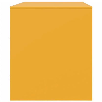 Tv-meubelen 2 st 67x39x44 cm staal mosterdgeel