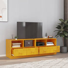 Tv-meubel 67x39x44 cm staal mosterdgeel (2 stuks)