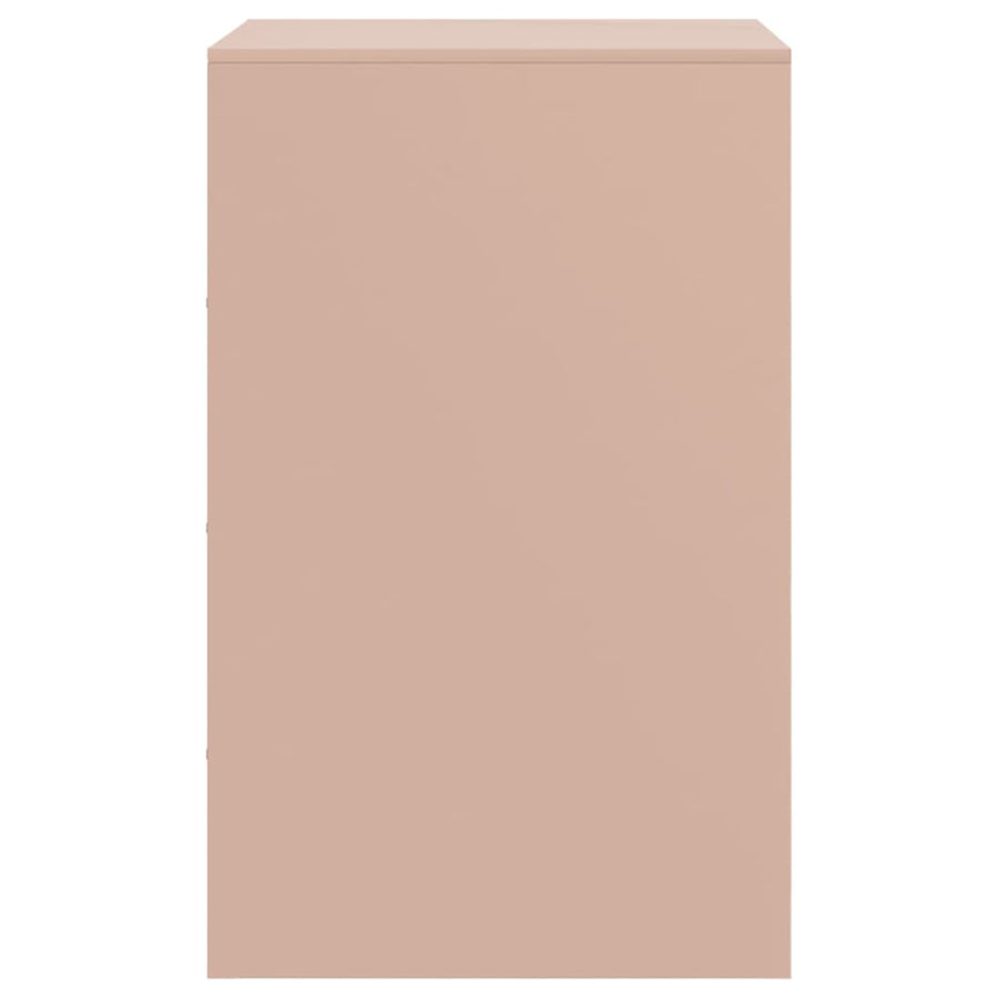Nachtkastjes 2 st 34,5x39x62 cm staal roze