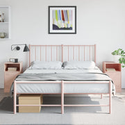 Nachtkastjes 2 st staal roze 34,5x39x62 cm