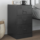 Nightstand 34.5x39x62 cm steel black