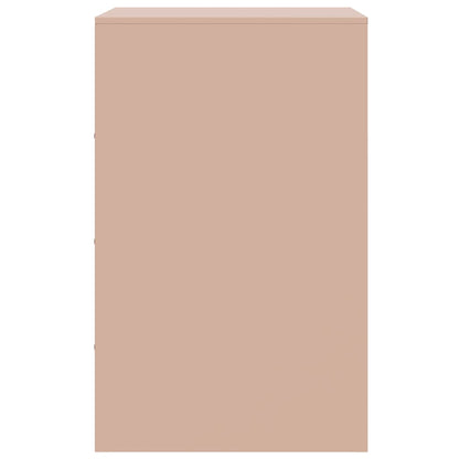 Nachtkastje 34,5x39x62 cm staal roze