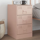 Bedside table 34.5x39x62 cm steel pink