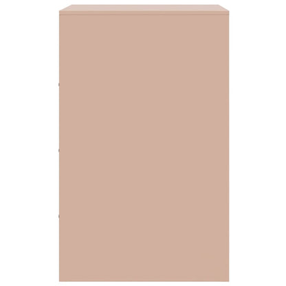 Nachtkastjes 2 st 34,5x39x62 cm staal roze